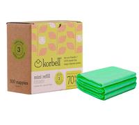 Korbell - Pack de 3 recharges poubelle à couches MINI 9L