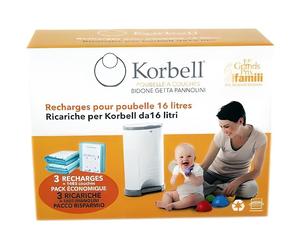 KORBELL Standard Pack de 3 recharges 16L