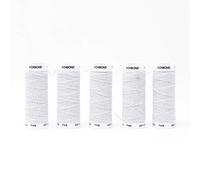 Korbond Élastique de fronçage 20 m, blanc lot de 5