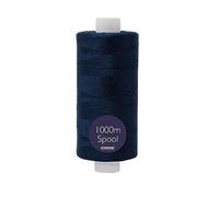 Korbond Fil à coudre - 1000 m - Fil bleu marine enduit de polyester - Pour couture, couture et matelassage