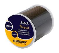 Korbond Fil à coudre - Noir - 160 m - Polyester - À coudre à la main et à la machine à coudre