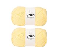 Korbond Lot de 2 pelotes de laine acrylique pour bébé - 100 g - Léger, hypoallergénique et durable - Double tricot - Jaune