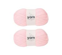 Korbond Lot de 2 pelotes de laine acrylique pour bébé de 100 g - Doux, léger, hypoallergénique et durable (200 g/580 m au total)