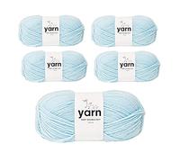 Korbond Lot de 5 écheveaux de 100 g de fil acrylique DK léger, hypoallergénique et durable (500 g/1450 m au total)
