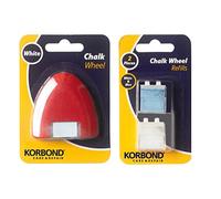 Korbond Tailors Wheel Plus Twin Pack of Chalk Refill Capsules Lot de 2 recharges de Craie, Plastique, Multicolore, Ensemble de 3 pièces