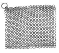 Korcci en fonte à récurer Skillet Grill Cleaner Grattoir avec anneau de suspension antirouille 7.5"x6" Rectangle 7.5"x6"