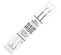 Korda Basix Hair Rigs B 6 Lot de 2 bas de ligne à crochet enduits BASIX prêts à l'emploi Cheveux souples en silicone Manchon anti-nœuds inclus 8,2 kg