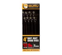 Korda Guru QM1 Bandes d'appât sans ardillon 10,2 cm | Plages de pêche à la carpe pré-noués | Idéal pour les granulés, les gaufrettes et les bouillettes | Design durable sans ardillon pour la pêche à
