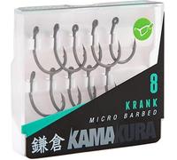 Korda Kamakura Crochets Krank Barbelés Taille 4 | Hameçon de pêche à la Carpe Ultra Tranchant | Aiguisé à la Main avec revêtement ciré pour Une Protection maximale des Points d'hameçon
