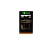 Korda Kickers D Rig Marron Grand accessoire de pêche durable, taille L, idéal pour créer des D-Rigs parfaits, compatible avec D-Rig Spinners, choisissez entre vert ou marron