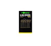 Korda Kickers D Rig, taille moyenne, marron, parfait D-rigs à chaque fois, glissière à crochet facile, idéal pour les spinners D-Rig, quatre options de taille, disponible en vert et marron