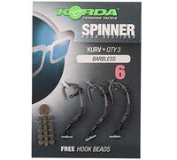 Korda Lot de 3 Crochets rotatifs Krank ou Kurv avec Dents ou sans bavure