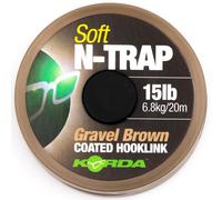 Korda Soft N-Trap Gravel Brown 15 lb 20 m leader tressé