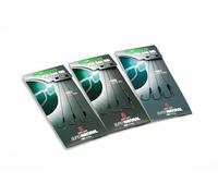 Korda Solidz Lot de 3 Bas de Ligne de pêche à la Carpe en PVA à Large écart, Taille 3,6 à 8,2 kg, Micro-barbelés, prêts à être attachés pour Sacs PVA, Design Anti-enchevêtrement avec arrêts