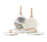 Kordisen Set de Poele Ceramique Induction 24/28/32cm, Poêle à Frire Antiadhésive avec Couvercle, Saine et Non Toxique, Sans PFOA et PFAS