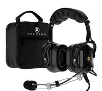 KORE AVIATION P1 Casque d'aviation générale pour Pilotes | Mono, réduction du Bruit Passive, Microphone antibruit, oreillette Acoustique, Port AUX, Double Prise GA avec Sac de Casque (2 Articles)