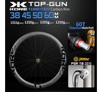 KORE paire de roues de vélo de route 60T moyeu à cliquet en titane 38/45/50/60MM 700C T1000 carbone route 24H pilier 2015 paire de roues de course sur route 700C-38MM