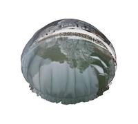 Korea Winter Lake Bonnet de douche imperméable double couche - Réutilisable Spa & Masque de bain pour voyage, soins à domicile et routine beauté