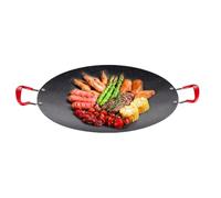 Korean Grill - Round Antistick Griddle, poêle à barbecue d'intérieur | Plat de cuisson traditionnel coréen fiable à long terme, poêle portable avec poignée pour cuisinière électrique à usage supérieur