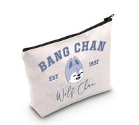 Korean Pop Gift K-Pop Group Merch Kpop Boys Group Est 1997 Wolf Chan Trousse de maquillage K-Pop Cadeau pour les amateurs de musique, Wolf Chan Sac Eu, Trousse à cosmétiques avec impression