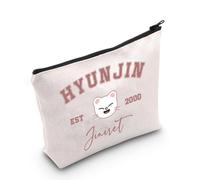 Korean Pop Gift K-Pop Group Merch Kpop Boys Group Est 2000 Jiniret Trousse de maquillage K-Pop Cadeau pour les amateurs de musique, Sac Jiniret EU, Trousse à cosmétiques avec impression