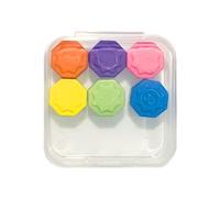Korean Stone Game Stone Catching Game, 6 Pieces Hand Eye ABS Material Lightweight Portable Compact Fine Motor Skill Development, Tossing Play for Kids Adults Activity, 2.17*2.17*0.79Inches