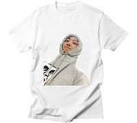 Korean Style Jung Kook Funny Women T Shirt Short Sleeve Funny Cotton Rock K-Pop Korean Clothes Plus Size Women White Hemden(X-Large)