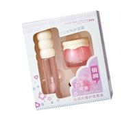 Korean Styles Lip Care Masque hydratant avec kit de brillance Baume réparateur pour lèvres sèches, crème hydratante pendant la nuit, soin des lèvres pour enfants et adolescents