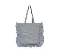 Korean Styles Sac à bandoulière en coton léger à carreaux avec bandoulière confortable pour femme, Vert, One Size