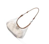 Korean Styles Sac à bandoulière en maille tissée légère avec bandoulière amovible et poignée supérieure Style décontracté pour usage quotidien, Noir , One Size