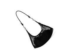 Korean Styles Sac à bandoulière en maille tissée légère avec sangle amovible et poignée supérieure élégante pour femme, kaki, One Size