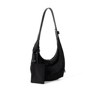 Korean Styles Sac à bandoulière léger en nylon pour femme, Noir , One Size