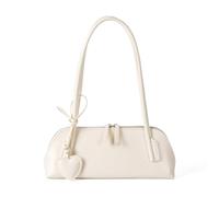 Korean Styles Sac à bandoulière pour femme avec breloque en forme de cœur amovible en cuir PU Sac à main spacieux sous les bras pour un usage quotidien Sac sous les bras avec breloque en forme de cœur