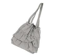 Korean Styles Sac à bandoulière pour femme Sac à main de grande capacité Tendance sous les bras Volants Plaids Aisselle Shopping Femme Aisselle Grande Capacité Sac à main à bandoulière Tout assorti