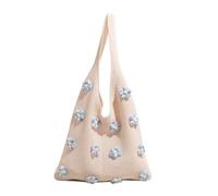 Korean Styles Sac à main au crochet pour filles Sac à main pour étudiantes et employés de bureau Design large Sangle confortable, bleu, One Size