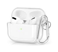 KOREDA Housse de protection compatible avec AirPods Pro Case Coque de protection intégrale antichoc avec porte-clés pour Apple Airpods Pro 3RD Gen claire
