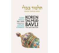 Koren Talmud Bavli: v. 12: Ta'anit, Megilla English, Daf Yomi - [Livre en VO] Koren Publishers (Auteur)