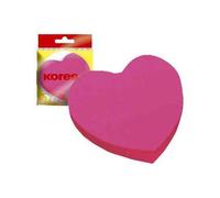 Kores Bloc-notes autocollantes Cœur 70 x 70 mm Néon 5 couleurs 250 feuilles N48705N G