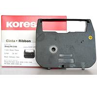 Kores 2249338 Ruban de haute qualité en nylon compatible avec Imprimante Sharp 8 mm x 165 m Noir