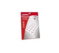 Kores 25 feuilles détiquettes universelles blanc 105 x 74 mm l10574.25