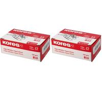 Kores 470180 Boîte de trombones nickelés, nº 1.5 (25 mm) (Lot de 2)