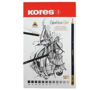 Crayon à papier 'Grafitos Art', étui métallique de 12