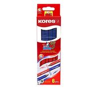 Kores bb94851 Moniteurs de triangulaire Crayons de couleur TWIN Jumbo, bleu/rouge