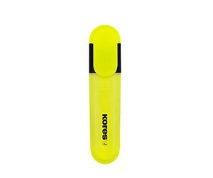 Kores - Bright Liner Plus : Surligneur Jaune Fluo, Pointe Biseautée, Encre à Base d'Eau, Forme Ergonomique, Fournitures Scolaires et de Bureau, Paquet de 10