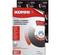 Kores Carboplan Lot de 100 feuilles de papier carbone A4 Noir