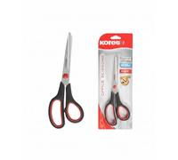 Kores - Ciseaux de Bureau à Poignée Souple pour Étudiants et Adultes, 210 mm, Acier Inoxydable Résistance à l'Usure, Fournitures Scolaires et de Bureau, Paquet de 1 en Couleurs Assorties