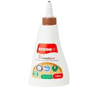 Kores - Colle à Bois Liquide Blanche, Colle d'Artisanat à Forte Adhérence, Sûre et Non Toxique, pour l'Artisanat et le Bricolage, Lot de 1 x 125ml