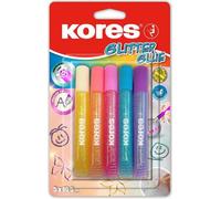 Kores Colle Liquide "Glitter Glue" X5 , Couleurs Pastelles