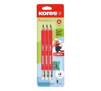 Kores Pack 3 Crayon Coach Bout Gomme + Taille Crayon Epais 2u
