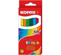 Kores crayons de cire 12 pcs triangulaire diamètre 10 mm